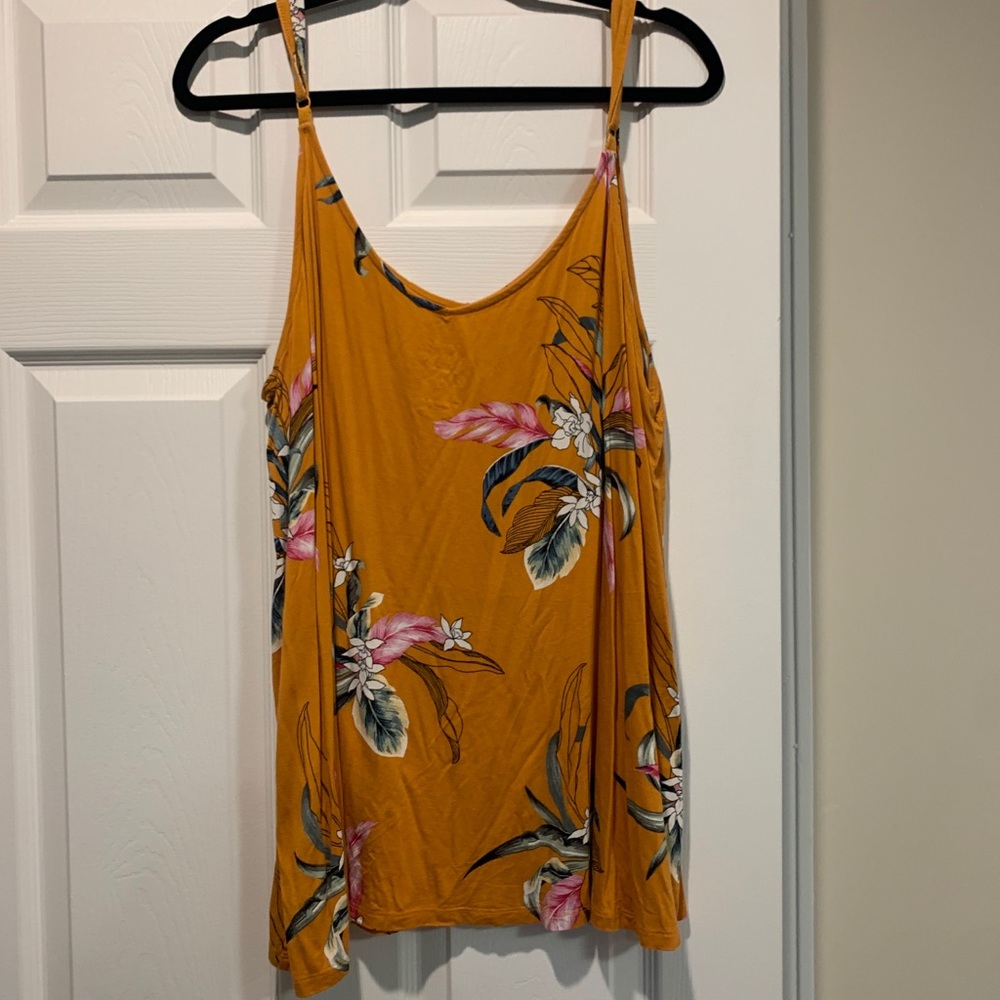 Orange floral tank
